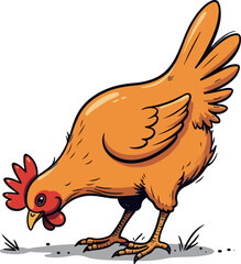 Cartoon Rooster Illustration