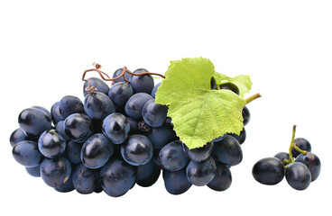 Bunch of grapes isolated on white background