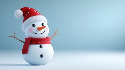 3D-rendered snowman sign, isolated on a clean background, with festive winter details and vibrant colors.