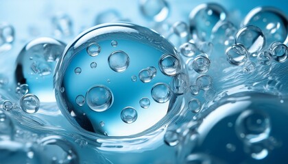 Airy Elegance: Hyaluronic Acid Gel Textures Highlighting Skincare and Moisture"