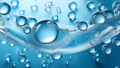 Airy Elegance: Hyaluronic Acid Gel Textures Highlighting Skincare and Moisture"