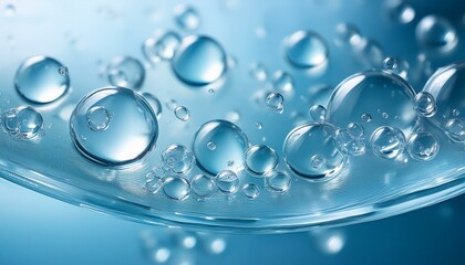 Airy Elegance: Hyaluronic Acid Gel Textures Highlighting Skincare and Moisture"