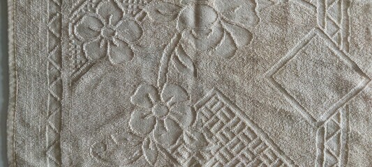 Embossed fabric design background
