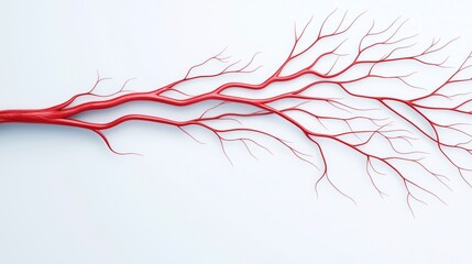 Detailed Cross-Sectional Diagram of Human Blood Vessel Tissue Illustrating Circulatory Biology Function