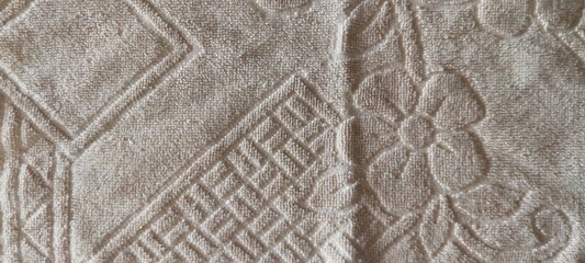 Embossed fabric design background
