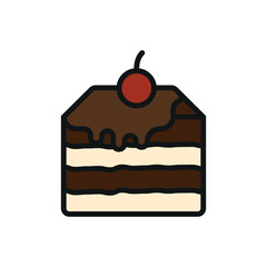 Tiramisu food beverage icon vector basic design simple and modern