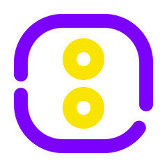 Divided Icon Broke Line Two-Tone Style