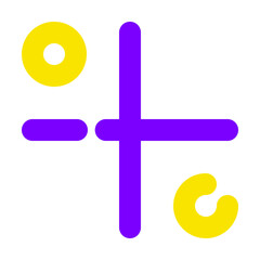 Hyperbole Icon Broke Line Two-Tone Style