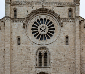 Exterior of Cathedral basilic of city of Bari