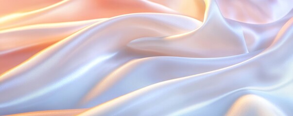 Obraz premium Close-up of flowing silk fabric in