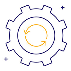 Technical Process and Reverse Engineering Vector Icon Design,  technology tools, technical reconstruction, data extraction, tech process