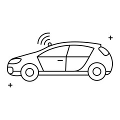 Autonomous Vehicle Vector Icon Design, driverless car, self-driving, autonomous technology, smart vehicles, transportation innovation,