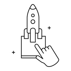 Launch Command Vector Icon Design, command execution, system launch, terminal command, startup command,