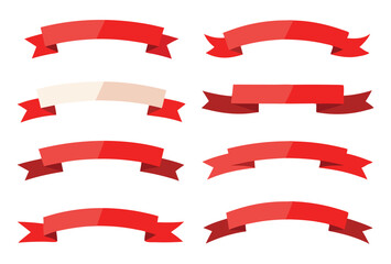 Christmas themed ribbon banners vector Design Collection