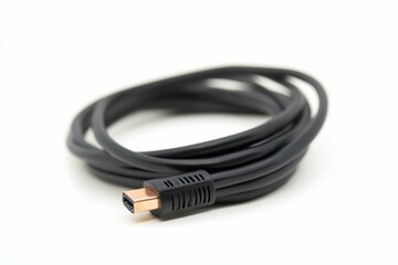 Minimalist Photo Cable Against White Background