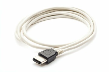 Minimalist Photo Cable Against White Background