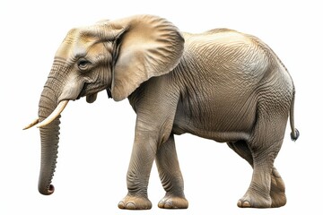 Fototapeta premium elephant with isolated white background 