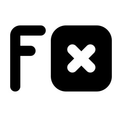 Obraz premium Function Icon Filled Style