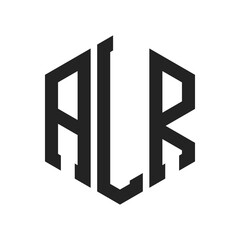 ALR Logo Design. Initial Letter ALR Monogram Logo using Hexagon shape