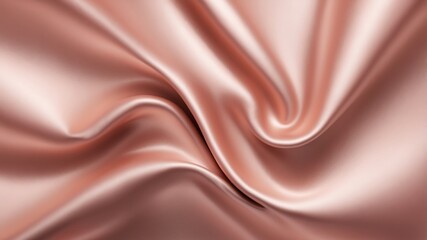 Luxurious Rose Gold Satin Fabric Texture, Elegant Smooth Silk Folds in High Detail