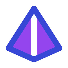 Pyramid Icon Filled Two-Tone Style