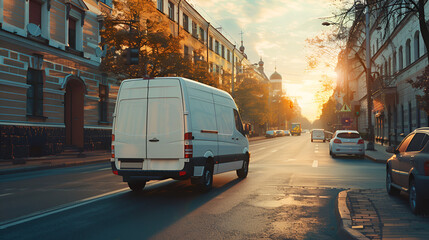 Fototapeta premium truck on the road ,generative ai