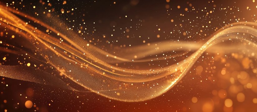 Elegant Christmas brochure design featuring an abstract background and a gold color scheme perfect for print or as a festive book cover