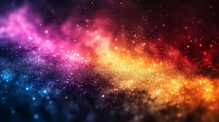 Obraz premium Grainy Gradient Background with Bold Bright Colors on Dark, Abstract Colorful Texture for Design Projects