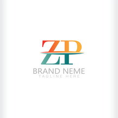 gradient zp logo template vector illustration logo collection