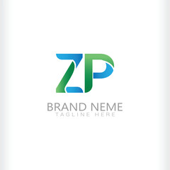 gradient zp logo template vector illustration logo collection