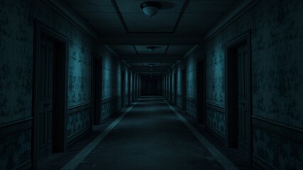 alone in the backrooms liminal space 3d render