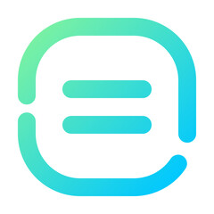 Equal Icon Gradient Broken Line Style