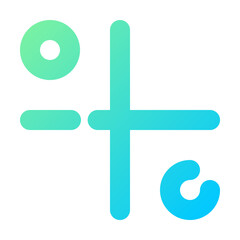 Obraz premium Hyperbole Icon Gradient Broken Line Style