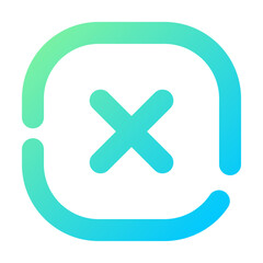 Obraz premium Multiply Icon Gradient Broken Line Style