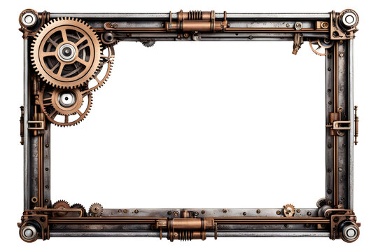 recommend clip art: Steampunk border frame PNG transparent background
