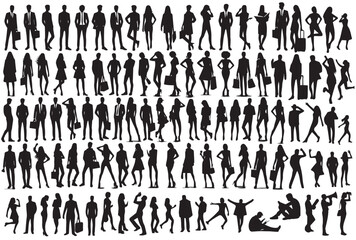 silhouettes of the people