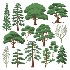 Tree Vector Collection in Various Shapes © Aryasakti