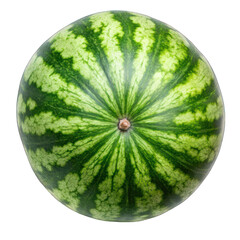 Watermelon top view isolated on transparent background