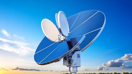 Interplanetary communication array business providing high-speed, reliable space internet, enabling seamless communication between Earth and other planets or space stations, 