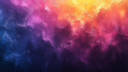 Fototapeta premium Dark Vibrant Grainy Background in Blue, Purple, Pink and Yellow Tones