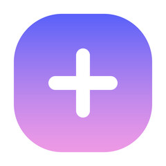 Obraz premium Plus Icon Gradient Filled Style