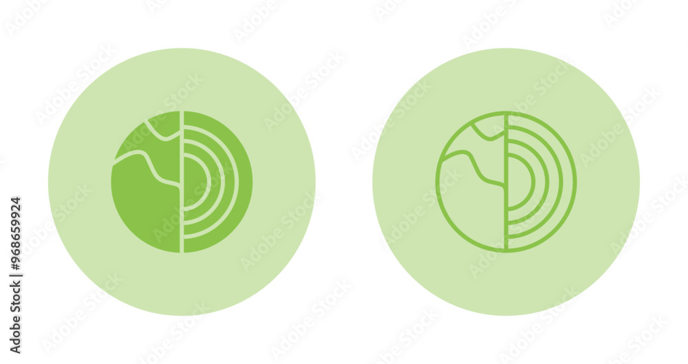 Sticker geology vector icon