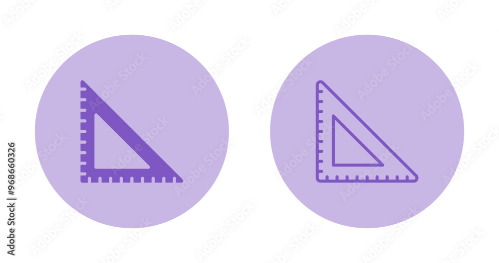 Wall mural set square vector icon