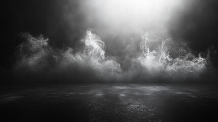 Dark Black and White Grainy Background Noise Texture