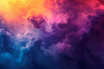 Fototapeta premium Dust and smoke combine to form a colorful background.