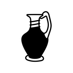 Roman Glassware Glyph Icon, Vector illustration