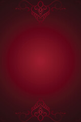 Luxury Floral Design on Red Gradient Background