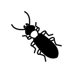 Cucujus Cinnaberinus Glyph Icon, Vector illustration