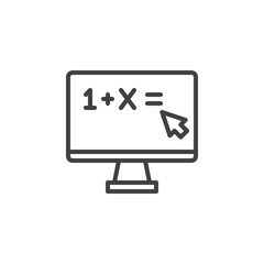 Virtual Whiteboard line icon