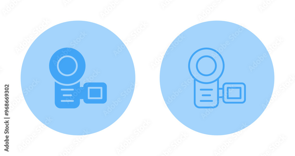 Wall mural video camera vector icon